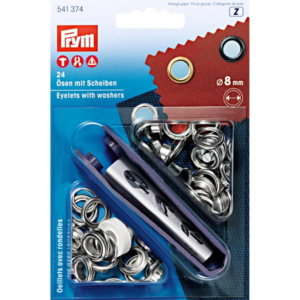 Prym 541374 - Eyelets - Silver 8mm