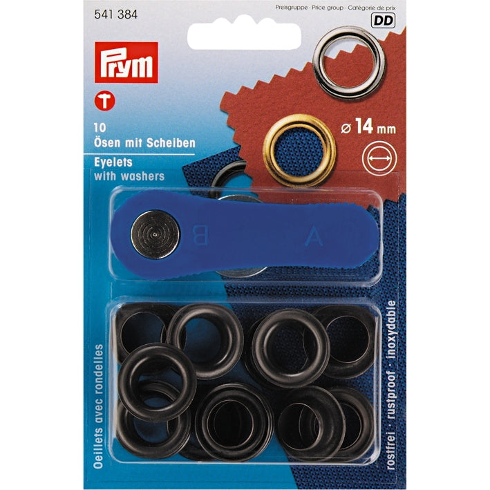 Prym 541384 - Eyelets - Black 14mm