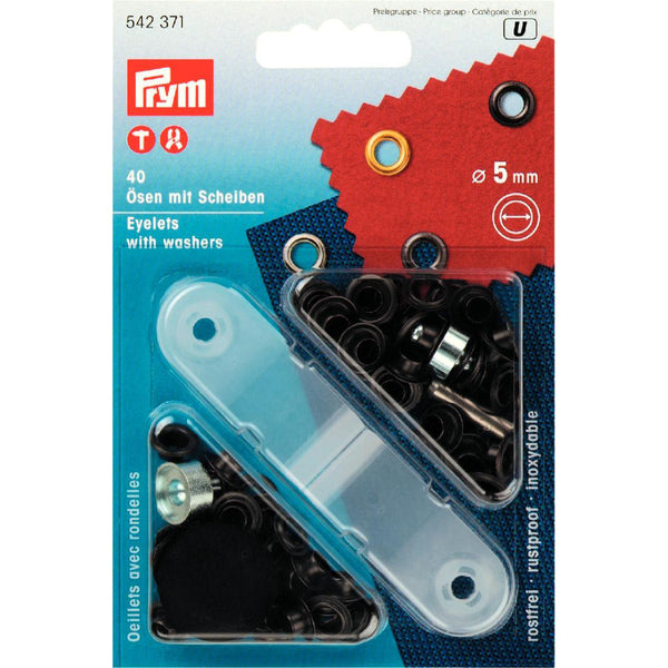 Prym 542371 - Eyelets - Black 5mm