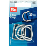 Prym 555225 - D-Rings - Silver 25mm