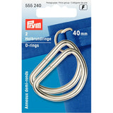 Prym 555240 - D-Rings - Silver 40mm