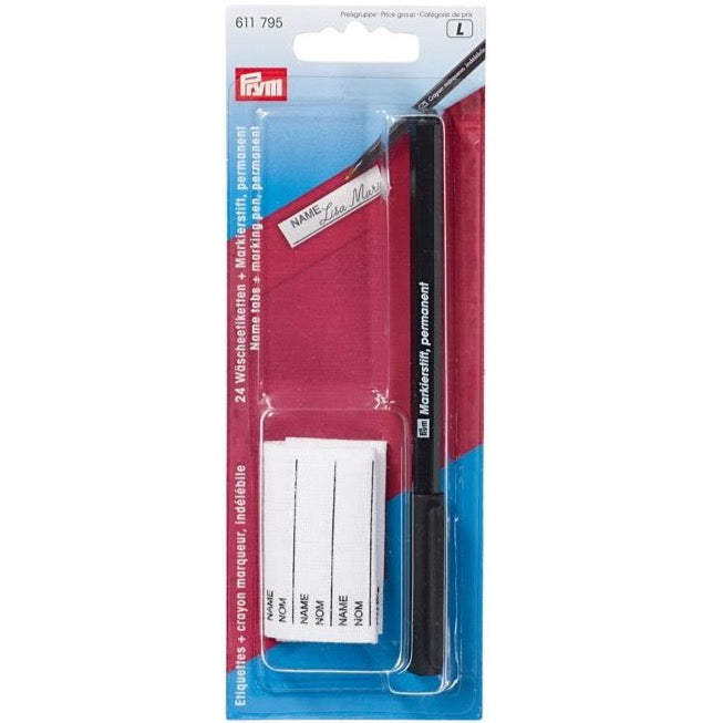Prym 611795 - Name Tags and Permanent Marking Pen