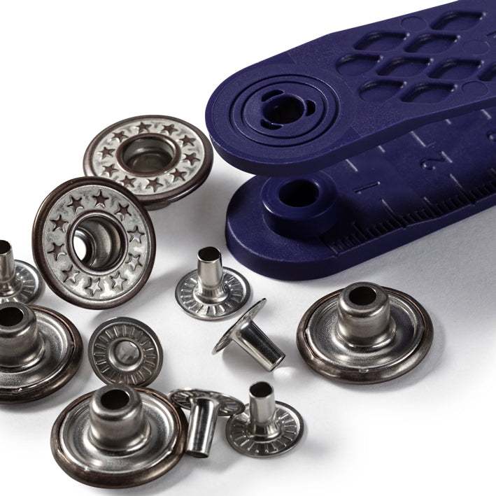 Prym 622239 - Jeans Buttons - Silver 17mm