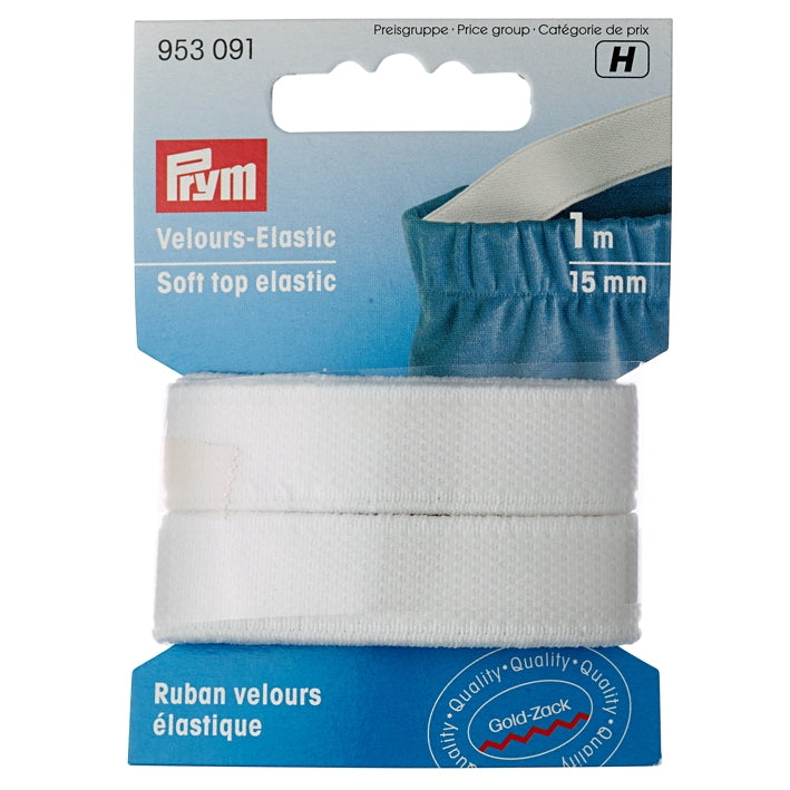 Prym 953091 - Soft Top Elastic - White 15mm