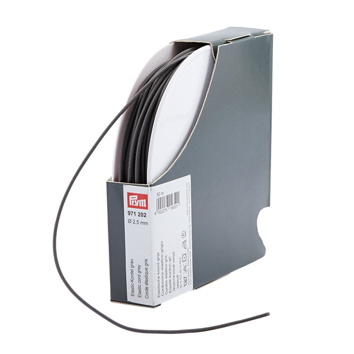 Coloured Elastic Cord - Grey