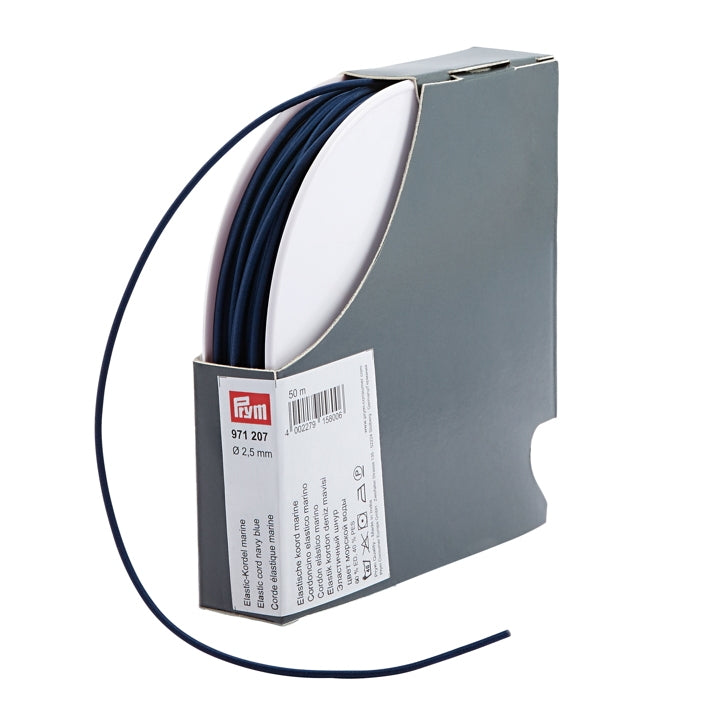 Coloured Elastic Cord - Navy Blue