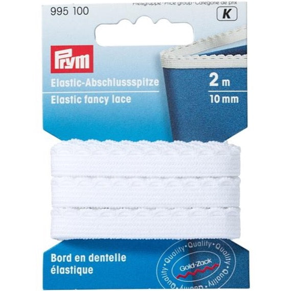 Prym 995100 - Fancy Lace Elastic - White