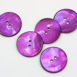 Coloured Shell Buttons - Purple