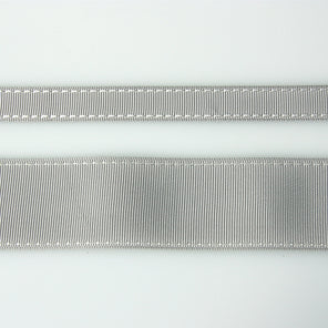 Grosgrain Stitch Ribbon - Light Grey