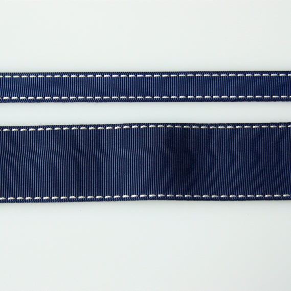 Grosgrain Stitch Ribbon - Navy