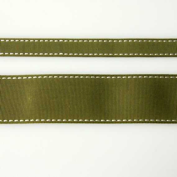 Grosgrain Stitch Ribbon - Olive
