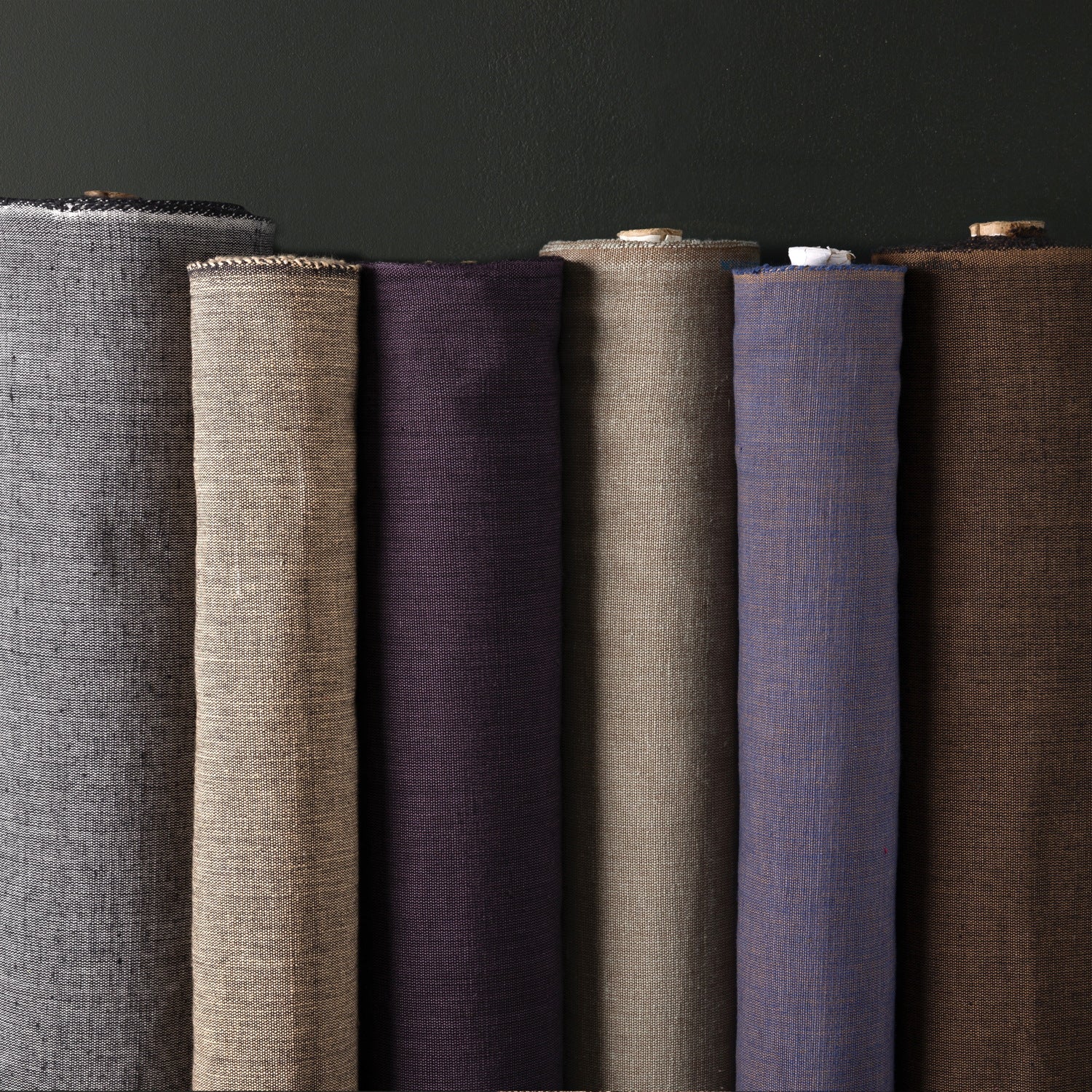 Organic Cotton Dunweave - Black/Mulberry