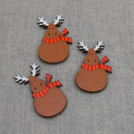 Wooden Embellishment - Reindeer - Pack of 3