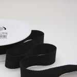 Cotton Grosgrain Ribbon 25mm - Black