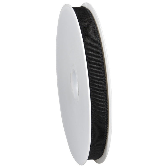 Cotton Grosgrain Ribbon 25mm - Black