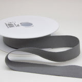 Cotton Grosgrain Ribbon 25mm - Smoke Grey
