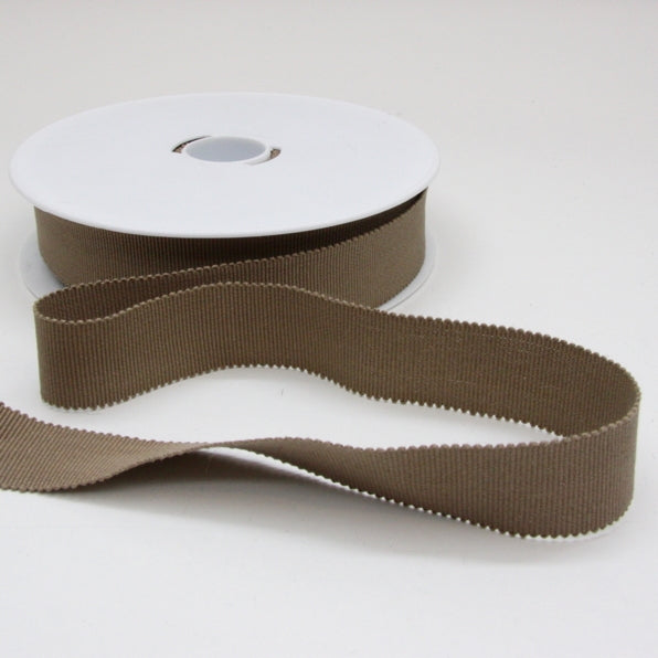 Cotton Grosgrain Ribbon 25mm - Beige