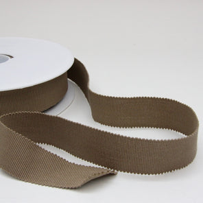 Cotton Grosgrain Ribbon 25mm - Beige