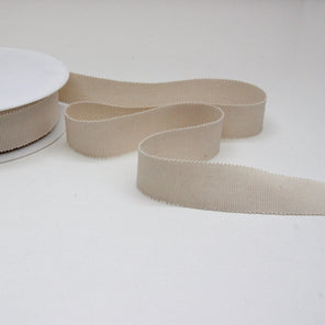 Cotton Grosgrain Ribbon 25mm - Cream