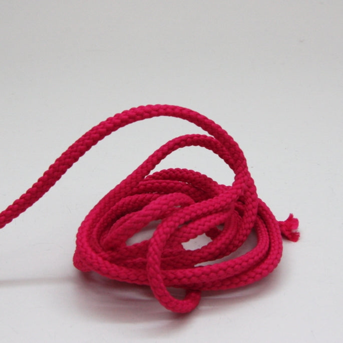 Polyester Drawstring Cord 4mm - Cerise | Ribbons And Trims | Ray Stitch