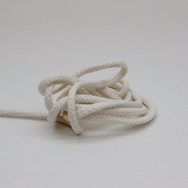 Polyester Drawstring Cord 4mm - Cream, Ribbons And Trims