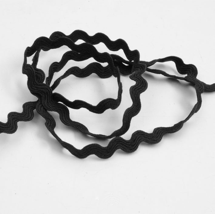 Ric Rac Trim - Black | Ribbons and Trims | Ray Stitch