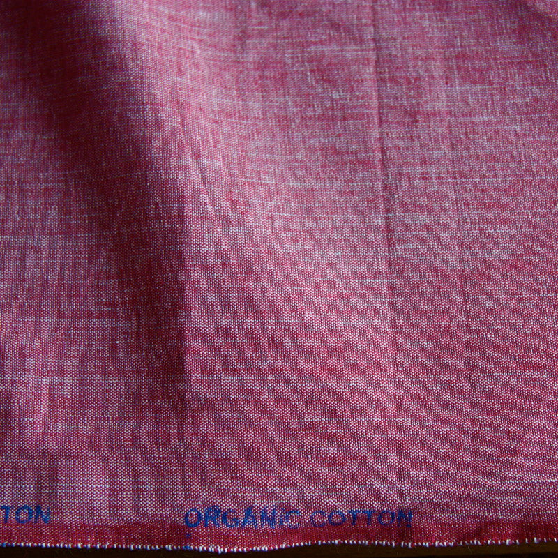 Organic Cotton Crossweave - Ruby Red