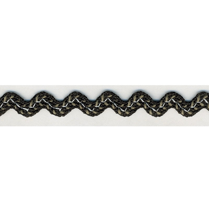 Embroidered Ric Rac 13mm - Black