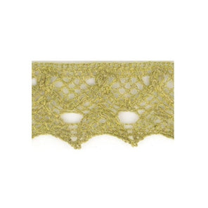 Linen Lace Trim 20mm - Sage Green 016