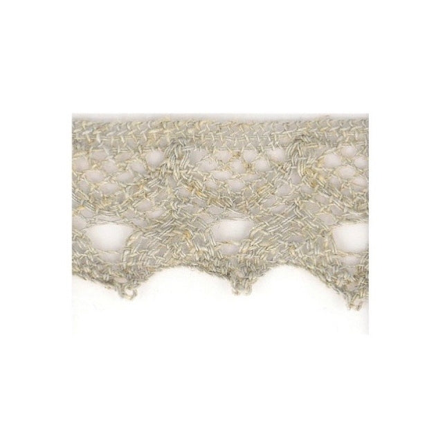 Linen Lace Trim 20mm - Light Grey 031
