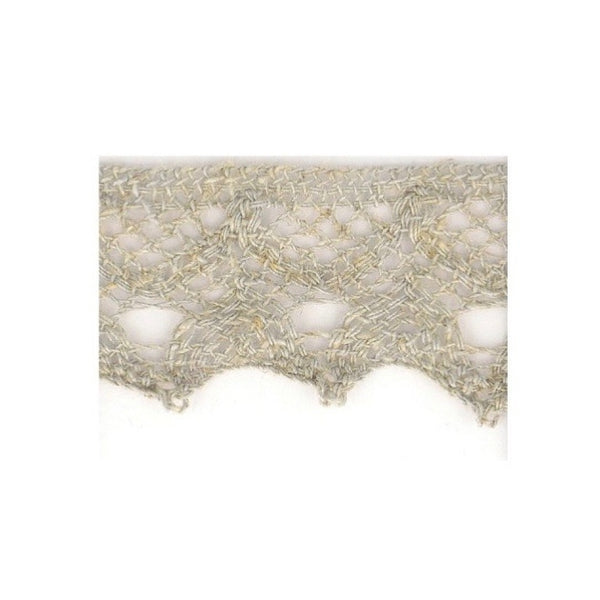 Linen Lace Trim 20mm - Light Grey 031