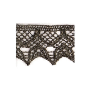 Linen Lace Trim 20mm - Charcoal 038