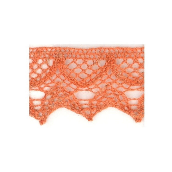 Linen Lace Trim 20mm - Terracotta 083