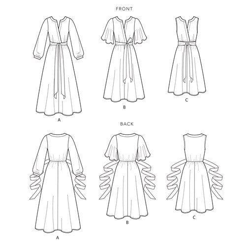 Simplicity 9041 - Misses' Dresses In Three Lengths With Sleeve Variations