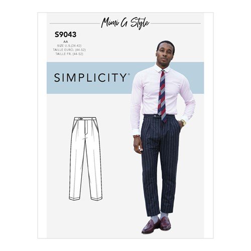 Simplicity Mens' 9043 - Men's Trousers with Pockets by Mimi G