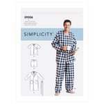 Simplicity Men's 9206 - Men's Robe, Belt, Tops, Pants and Shorts