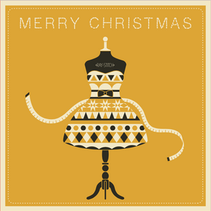 Ray Stitch Christmas Card - Mannequin