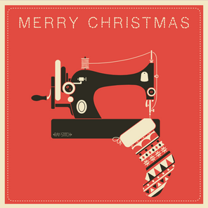Ray Stitch Christmas Card - Sewing Machine
