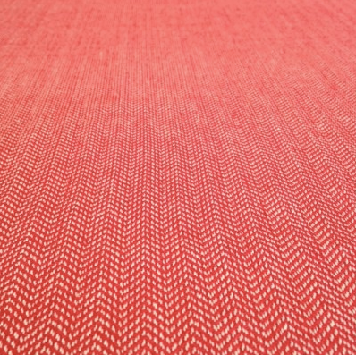 Organic Cotton Herringbone - Red