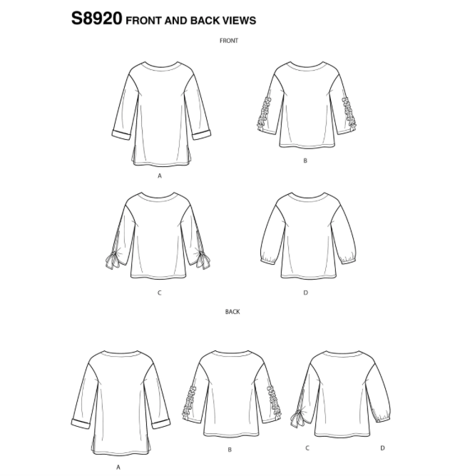 Simplicity 8920 - Pull Over Top
