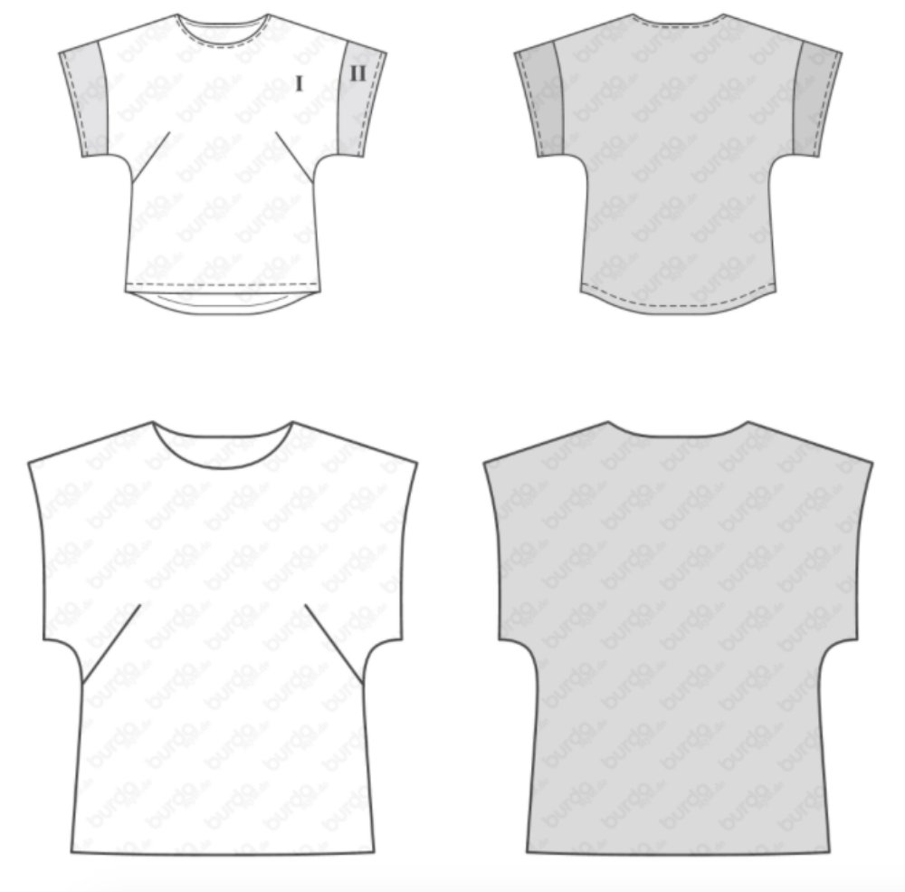 Burda 6445 - Plus Size T-Shirt