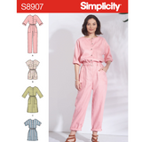 Simplicity 8907 - Boiler Suit, Jumpsuit and Dress
