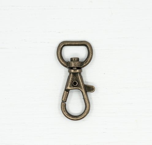 Snap Hook - 13mm Antique Brass