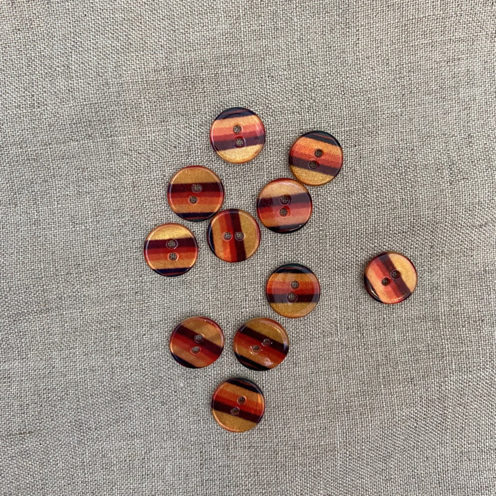 Printed Shell Button - Stripes