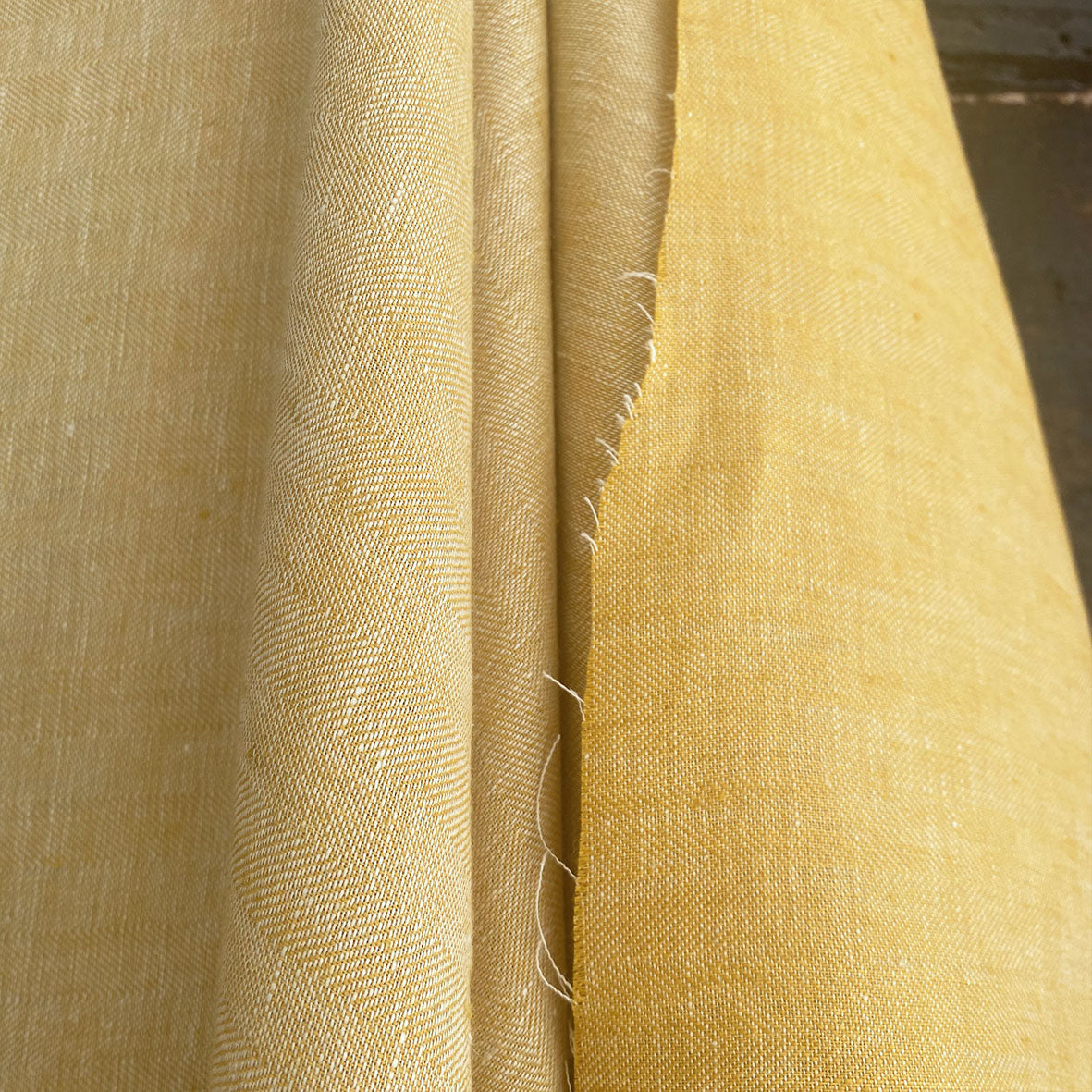 European Herringbone Linen - Shingle