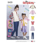Simplicity Kids' 8429 - Child's Bomber Jacket, T-Shirt, Skirt & Leggings