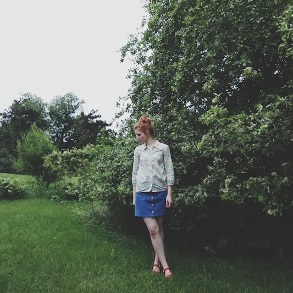 Anna Allen Clothing - Denim Button Up Skirt - PDF Pattern