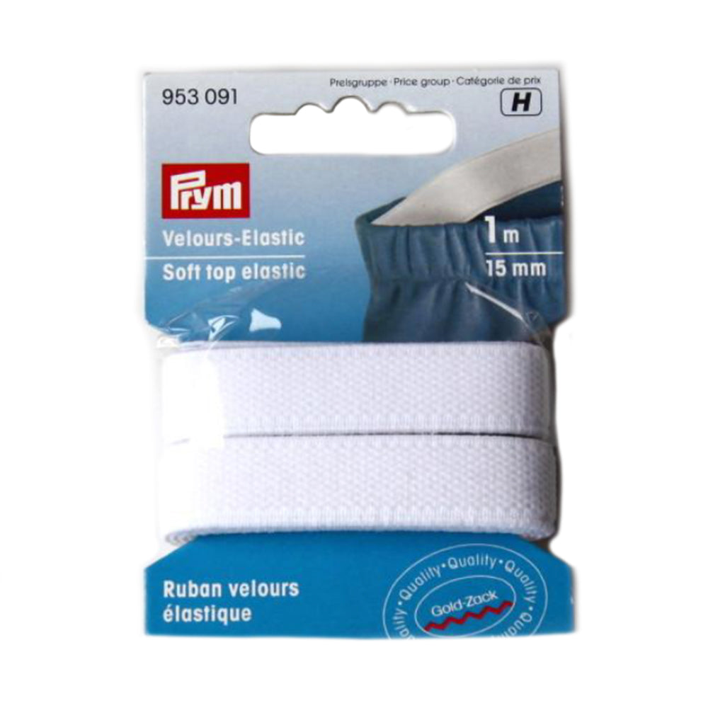Prym 953091 - Soft Top Elastic - White 15mm