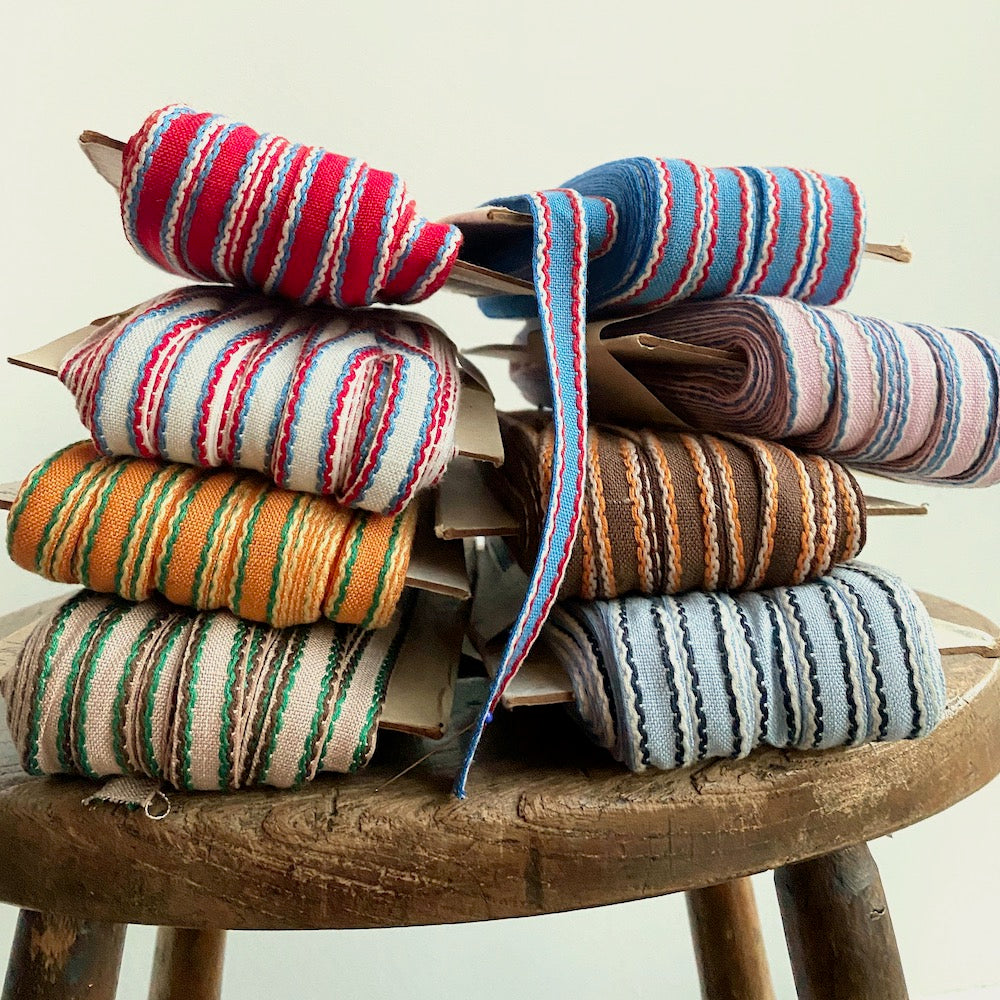 Vintage Stitched Trim - White