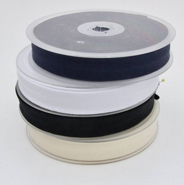 Cotton Stretch Jersey Binding 18mm - Cream